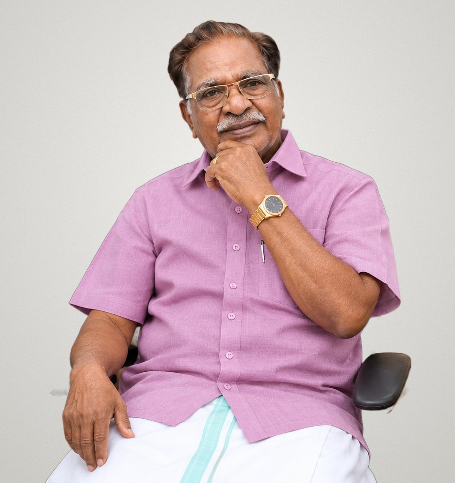 Dr. M. Christopher thinking, hand on chin